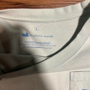 Men's Blue and White Shirt